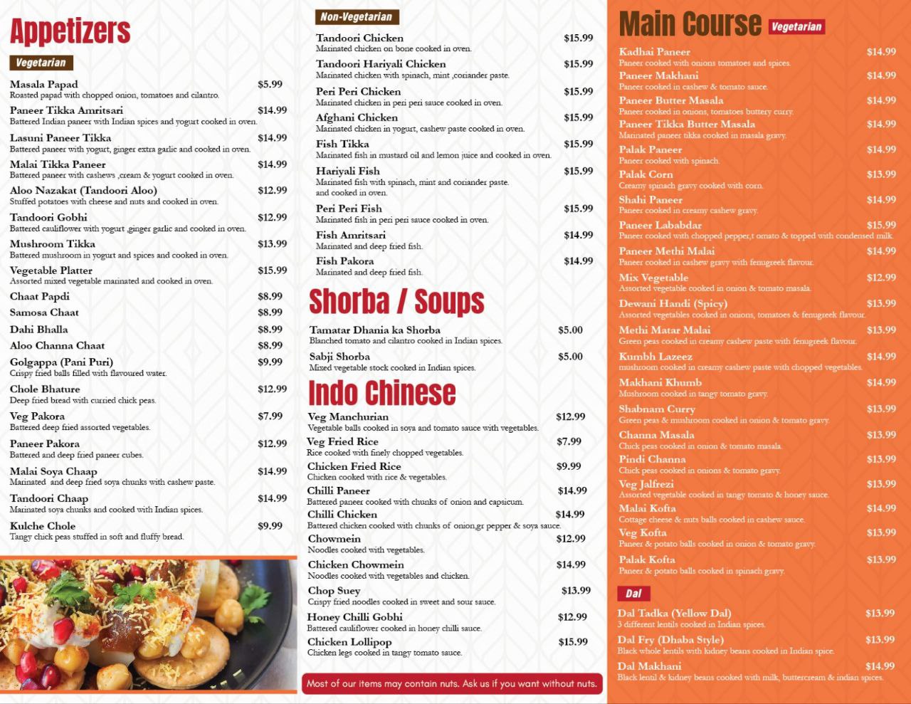 menu card 32